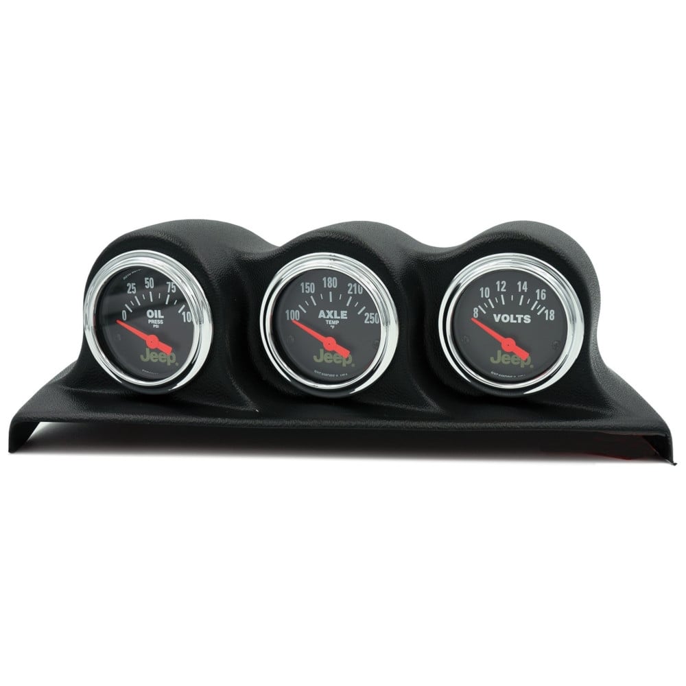 Auto Meter 3 Gauge Panel Kit with Oil Pressure, Axle Temperature & Volt  Gauges | Best Prices & Reviews at Morris 4x4