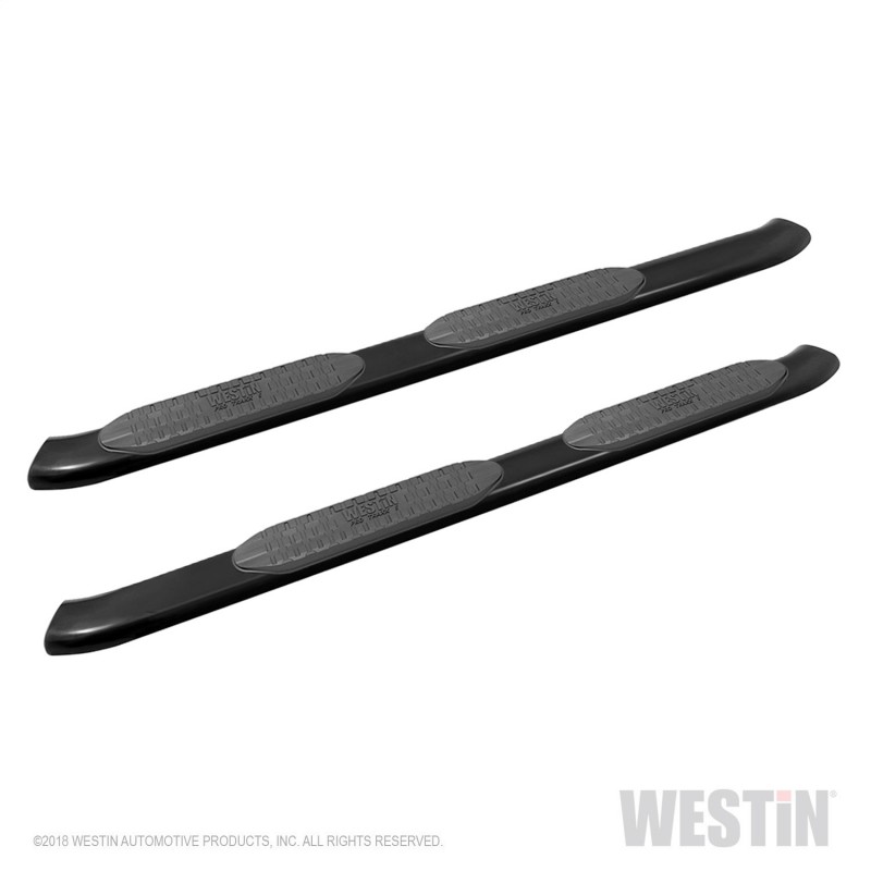 Westin PRO TRAXX 5 Oval Nerf Step Bars - Mount Kit Included - Rocker Panel Mounting - Black Powdercoat Mild Steel