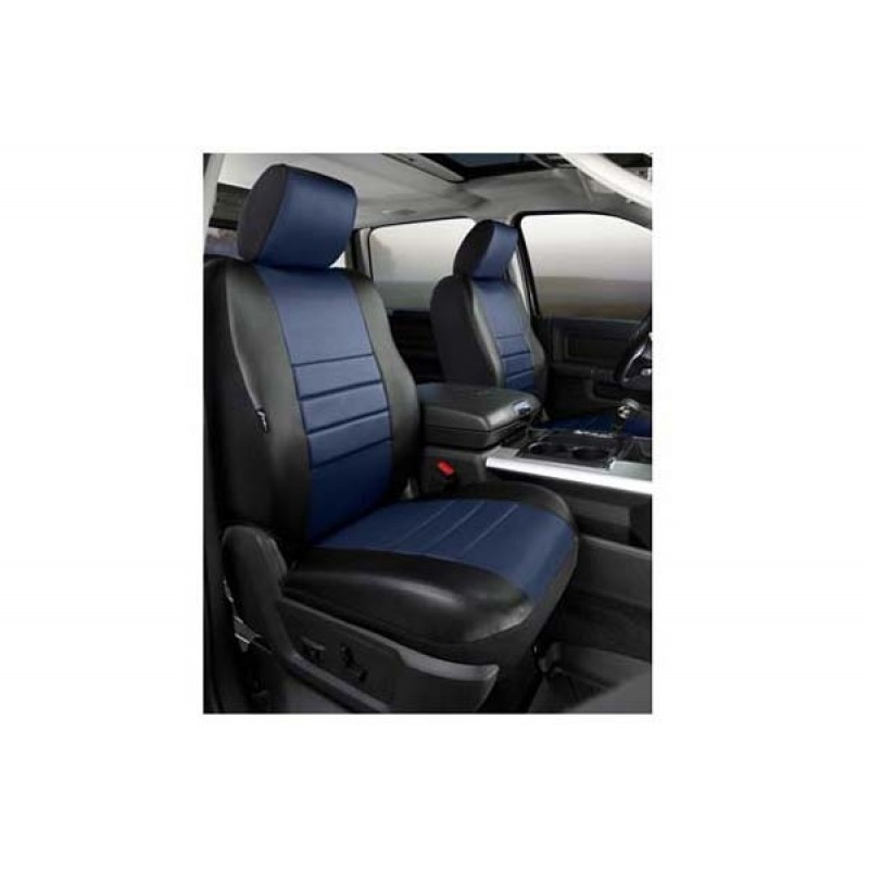 FIA SL60 Series - Leatherlite Simulated Leather Custom Fit Front Seat Cover- Blue, with Super Grip fastening system for 