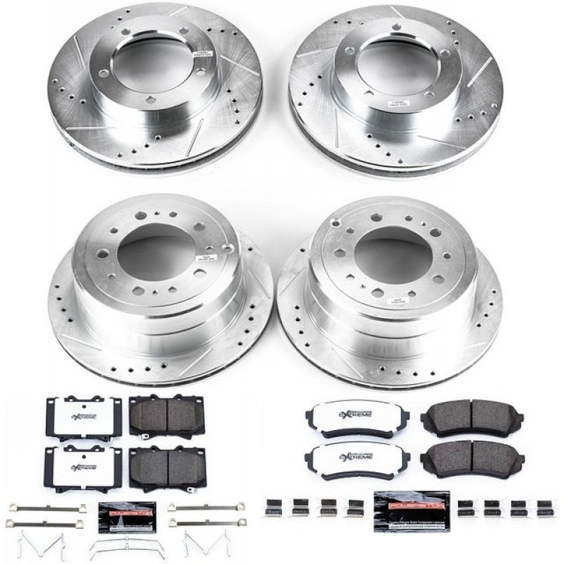 Power Stop Front and Rear Z36 Truck & Tow Brake Pad and Rotor Kit for 98-07 Toyota Land Cruiser