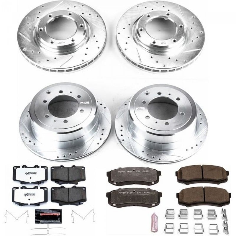 Power Stop Front and Rear Z36 Truck & Tow Brake Pad and Rotor Kit for 93-97 Toyota Land Cruiser