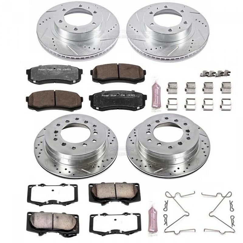 Power Stop Front and Rear Z36 Truck & Tow Brake Pad and Rotor Kit for 03-09 Toyota 4Runner, 07-09 FJ Cruiser