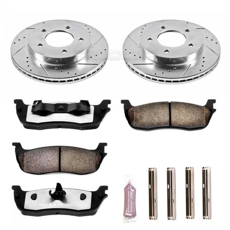 Power Stop Front Z36 Truck & Tow Brake Pad and Rotor Kit for 97-03 Ford F150, 2004 F150 Heritage