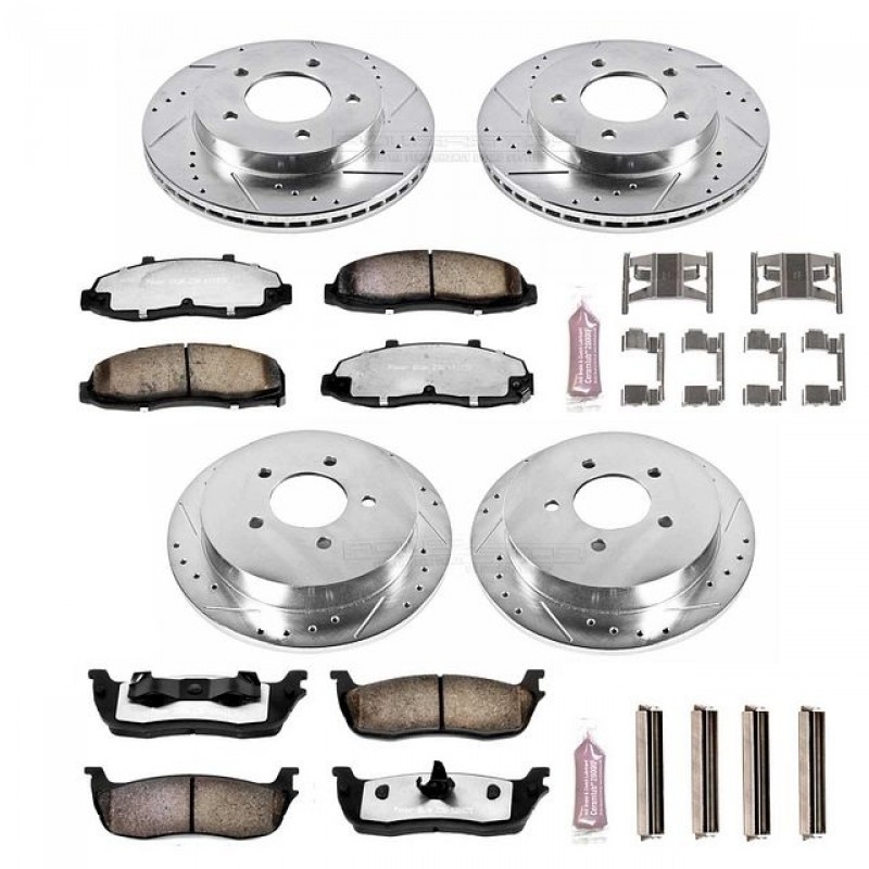 Power Stop Front and Rear Z36 Truck & Tow Brake Pad and Rotor Kit for 00-03 Ford F150, 2004 F150 Heritage 4WD