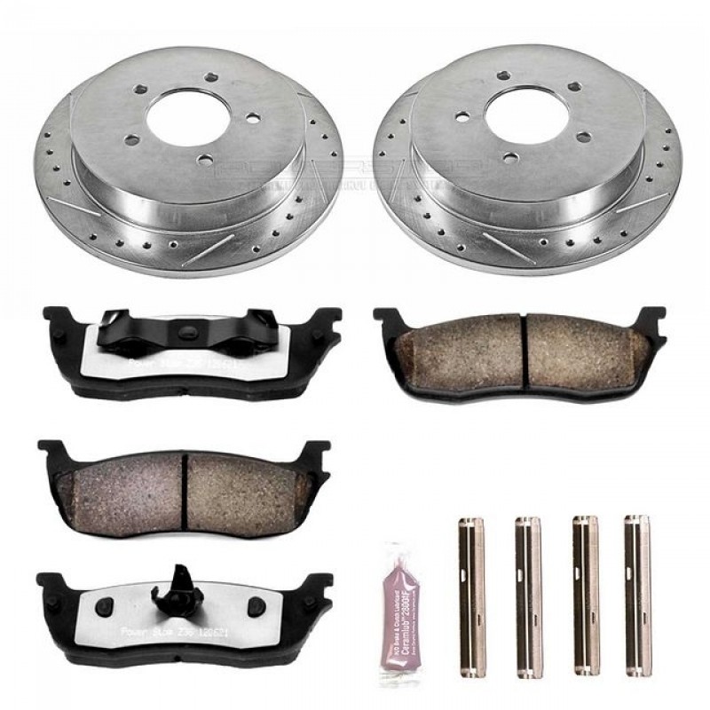 Power Stop Rear Z36 Truck & Tow Brake Pad and Rotor Kit for 99-00 Ford F150