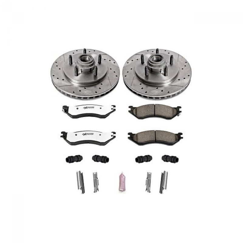 Power Stop Front Z36 Truck & Tow Brake Pad and Rotor Kit for 00-03 Ford F150, 2004 F150 Heritage with Lightning Brakes