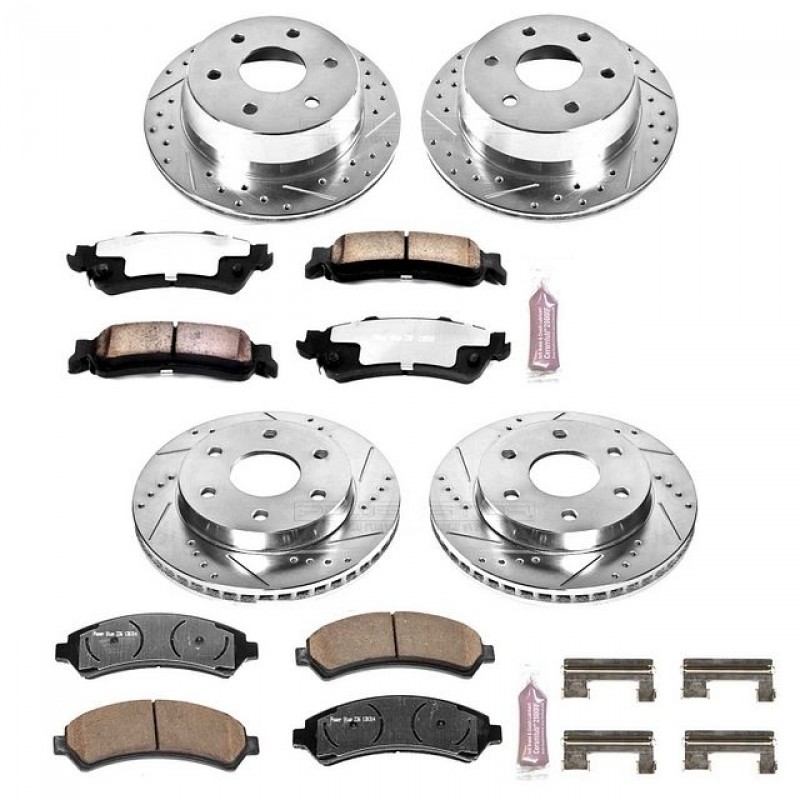 Power Stop Front and Rear Z36 Truck & Tow Brake Pad and Rotor Kit for 99-06 Chevrolet Silverado and GMC Sierra 1500, 2007 Classic Model
