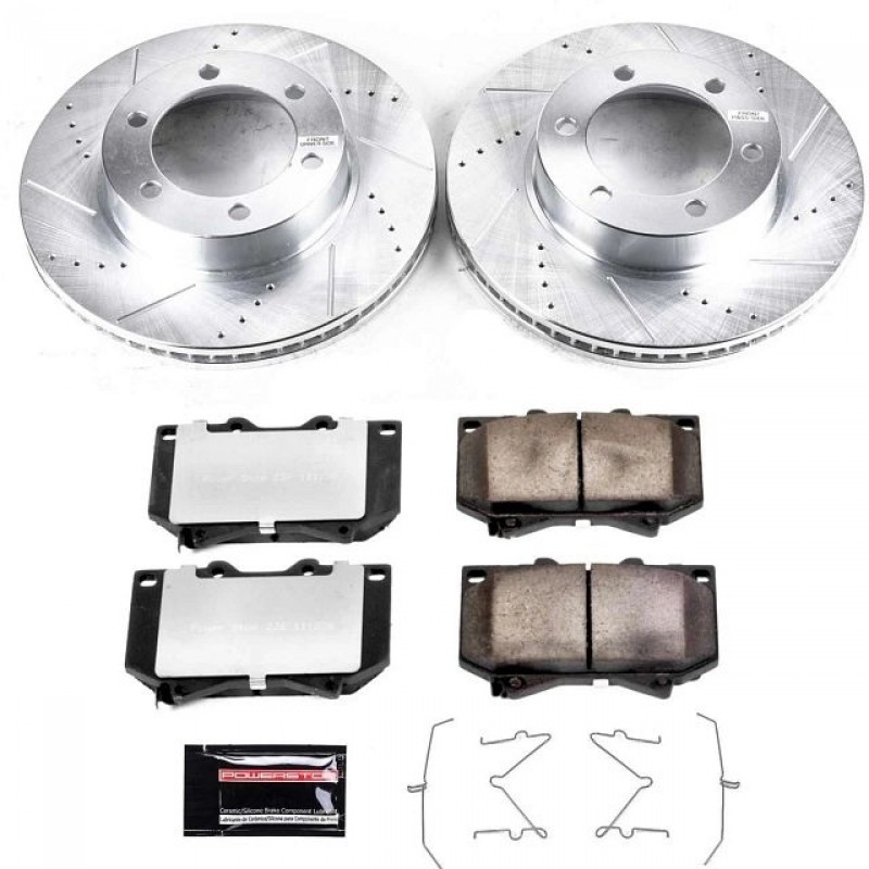 Power Stop Front Z36 Truck & Tow Brake Pad and Rotor Kit for 00-02 Toyota Tundra