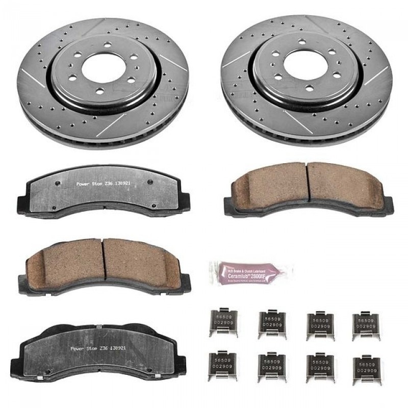 Power Stop Front Z36 Truck & Tow Brake Pad and Rotor Kit for 10-19 Ford F150
