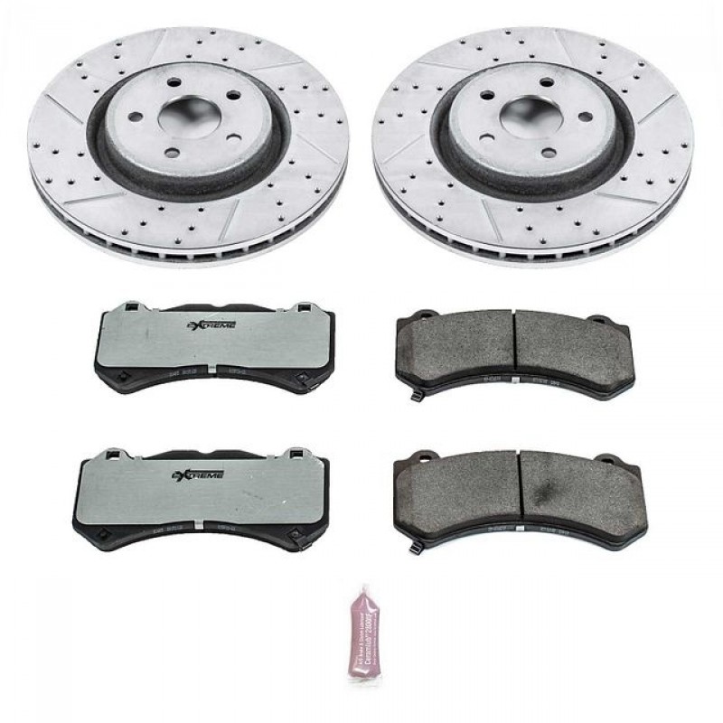 Power Stop Front Z26 Street Warrior Brake Pad and Rotor Kit for 12+ Jeep Grand Cherokee WK SRT