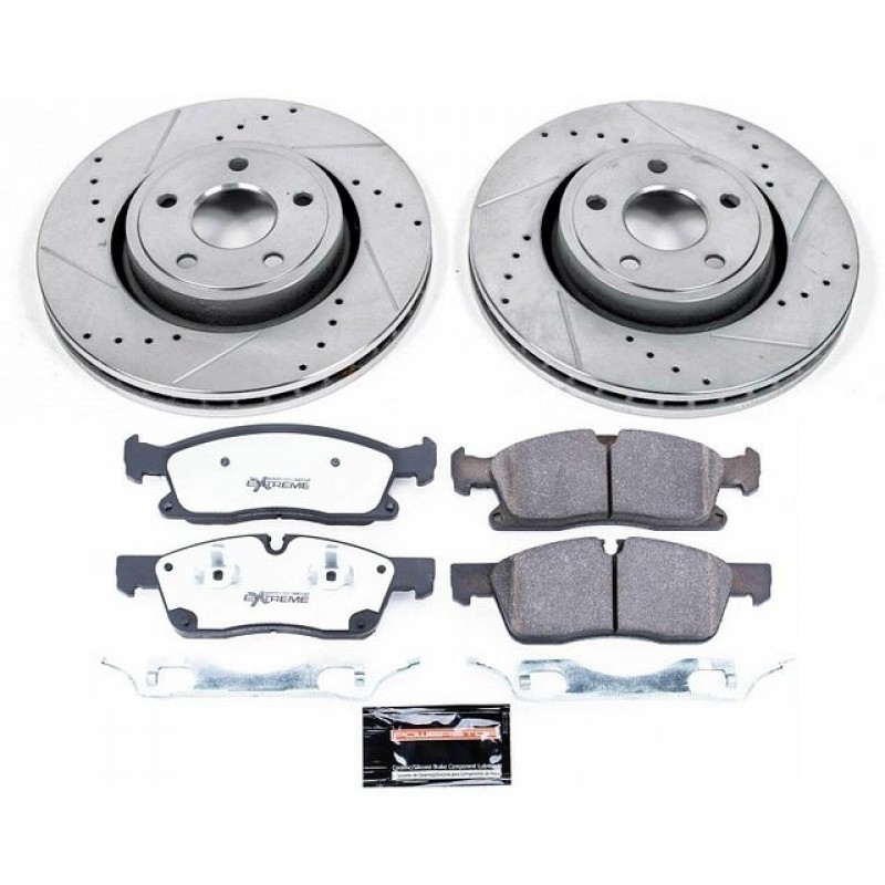 Power Stop Front Z36 Truck & Tow Brake Pad and Rotor Kit for 13-15 Jeep Grand Cherokee WK