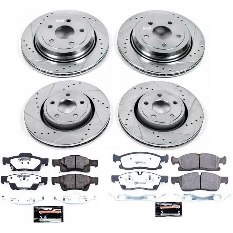 Power Stop Front and Rear Z36 Truck & Tow Brake Pad and Rotor Kit for 13-15 Jeep Grand Cherokee WK