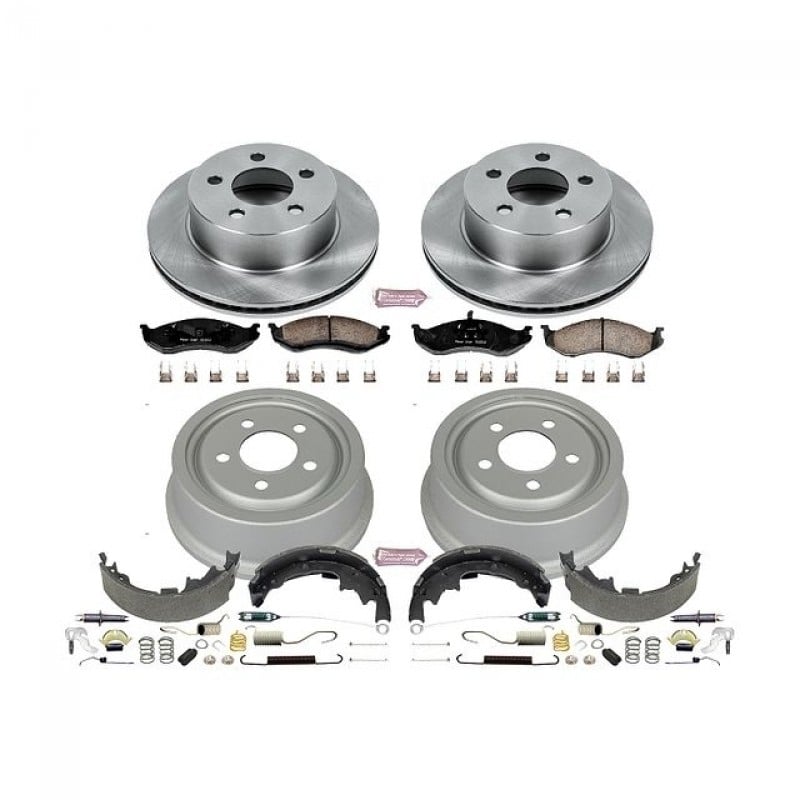 Power Stop Front and Rear Stock Replacement Drum and Shoe Kit for