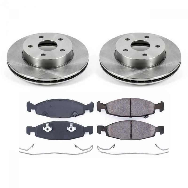 Power Stop Front Stock Replacement Brake Pad and Rotor Kit for 99-02 Jeep Grand Cherokee WJ