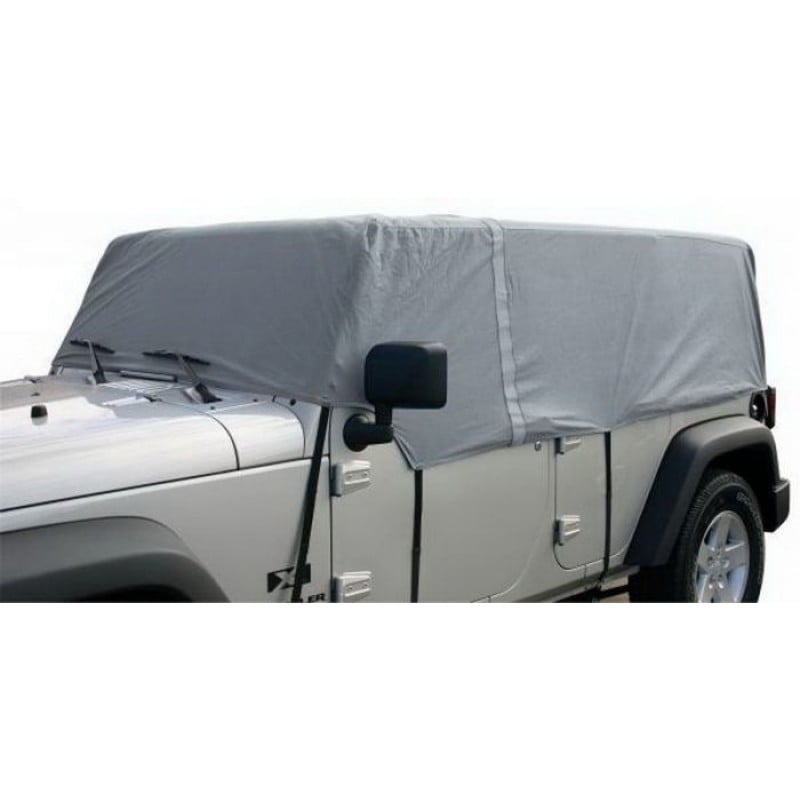 Rampage 4-Layer Breathable Car Cover for 07-18 Wrangler JK Unlimited - Gray