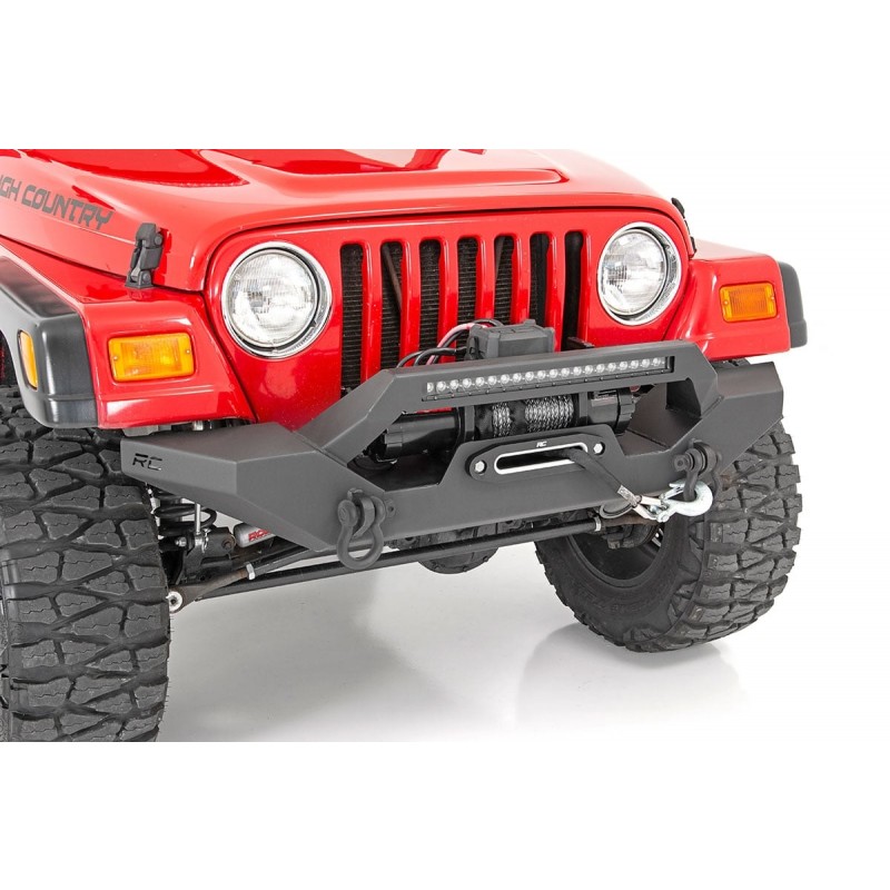 Rough Country Rock Crawler Front Bumper for 1997-2006 Jeep Wrangler TJ, 1987-1995 Wrangler YJ 4WD
