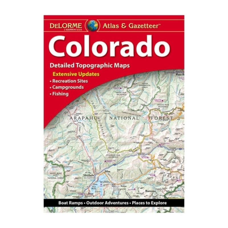 Garmin DeLorme Colorado Atlas with Gazetteer Paper Maps