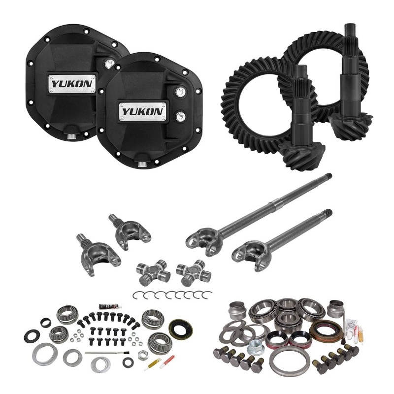 Yukon Stage 3 Complete Gear & Install Kit with Dif Covers and Front Axles for Jeep Wrangler JK Rubicon - 5.13 ratio 