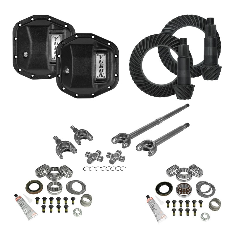 Yukon Stage 3 Complete Gear & Install Kit with Dif Covers and Front Axles for Wrangler JL & Gladiator JT Rubicon Dana 44 Front & Rear - 5.13 Ratio