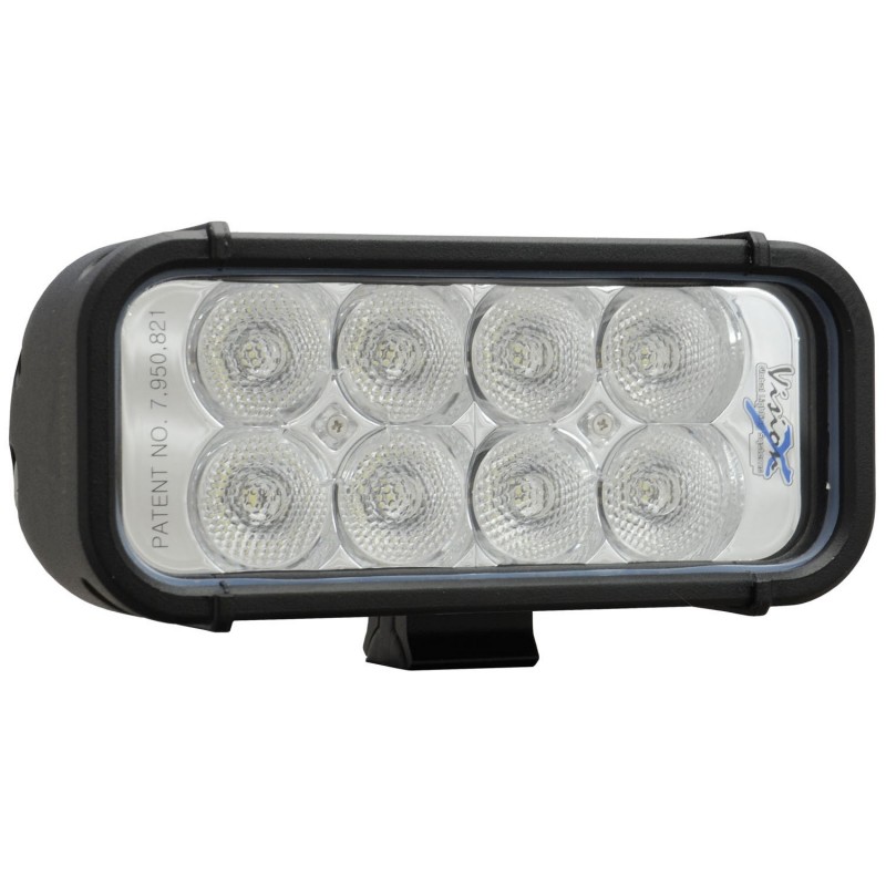 Vision X 6" Xmitter LED Light Bar - Black (8) 3W LED's, Flood Beam, Lower Power Consumption