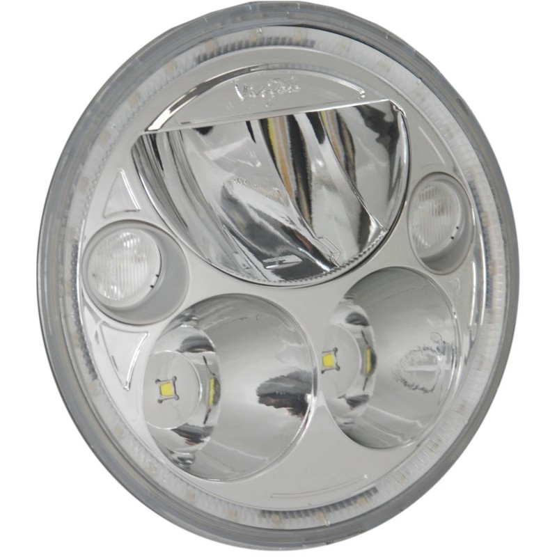 Vision X 5.75" XMC Motorcycle Round Single LED Headlight with Low-High-Halo