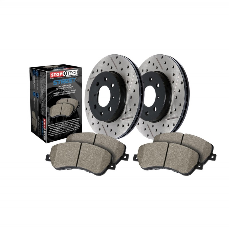 StopTech Drilled & Slotted Brake Kit, Front - 2006-2010 Jeep Grand Cherokee WK