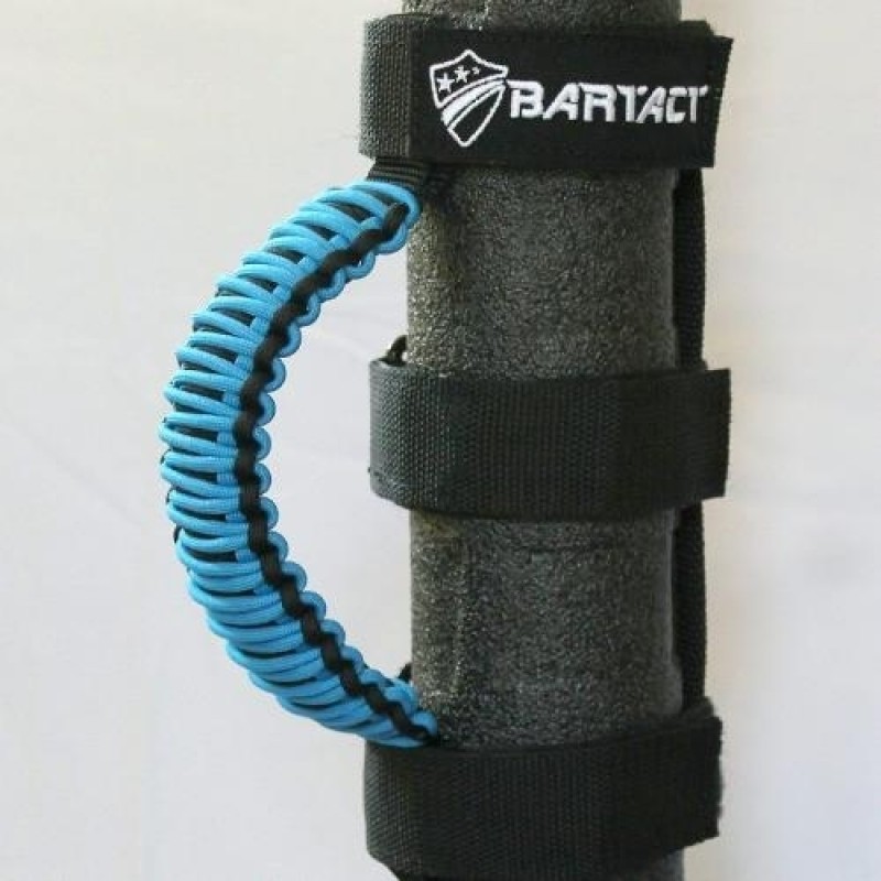 Bartact Universal Paracord Roll Bar Grab Handles, Black/Cosmos Blue - Pair