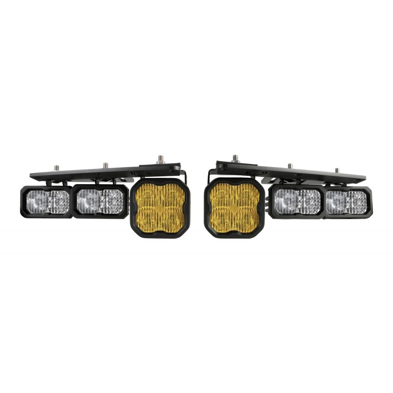 Diode Dynamics Stage Series Fog Light Pocket Kit for Ford Bronco - Yellow Sport