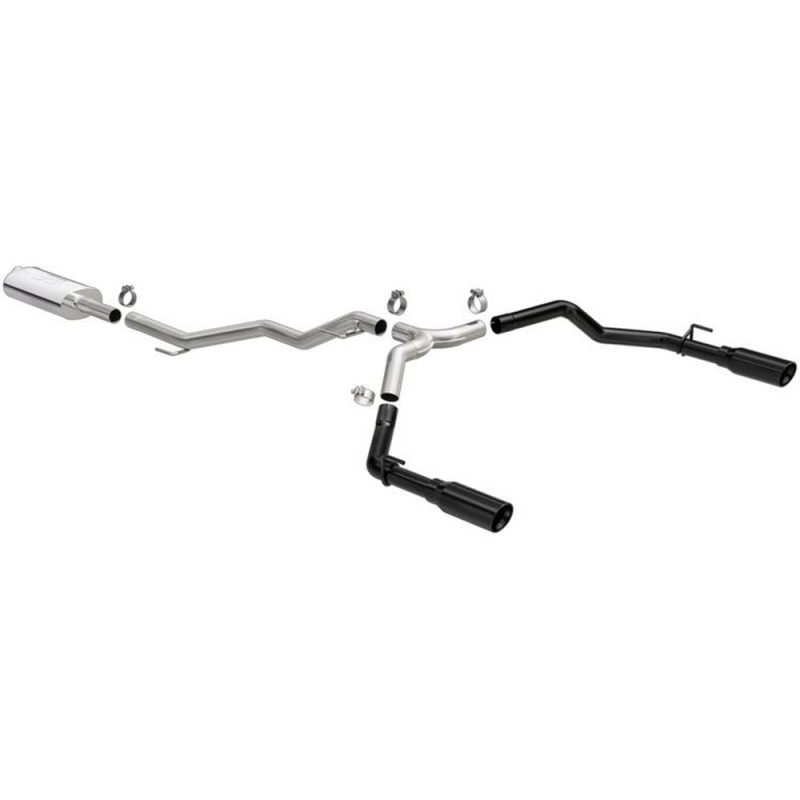 Magnaflow Street Series Cat-Back Performance Exhaust System, Dual Outlet, Stainless Steel - Black Tips