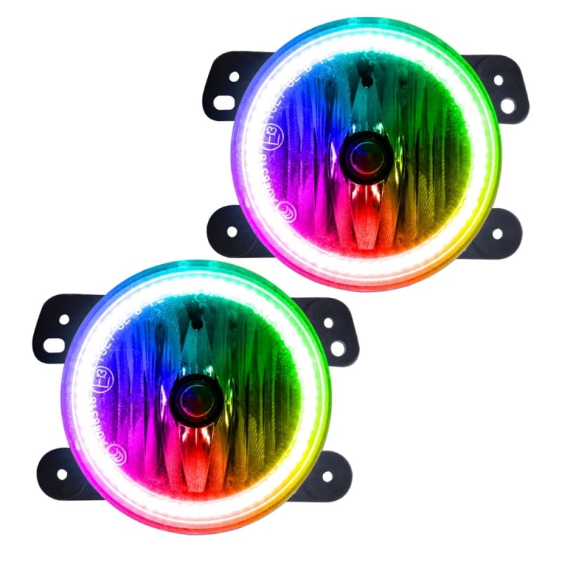 Oracle OEM Style Fog Lights with Dynamic ColorSHIFT Halo, 07-09 JK - Pair