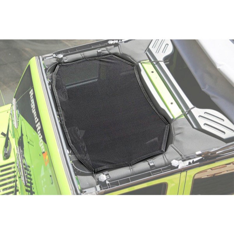 Rugged Ridge Eclipse Sun Shade - Black Mesh - (Covers Front Left & Right Side)