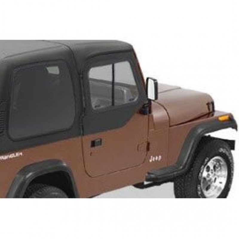 Keystone Restyling Hard Upper Doors W Sliding Windows Fiberglass For Hardtop Black Pair