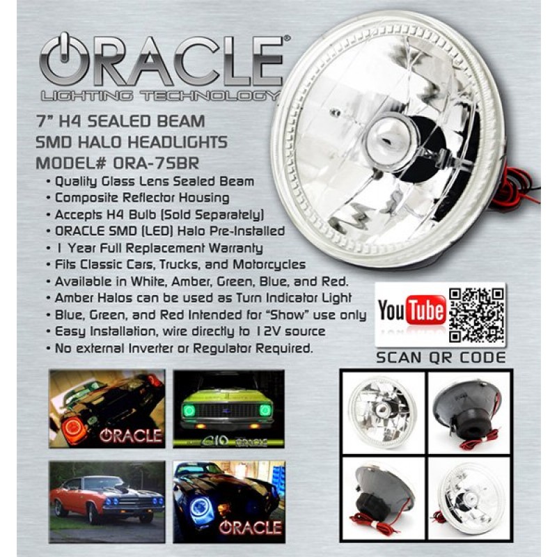 Oracle Pre-Installed DEPO All White LED Headlights, Pair