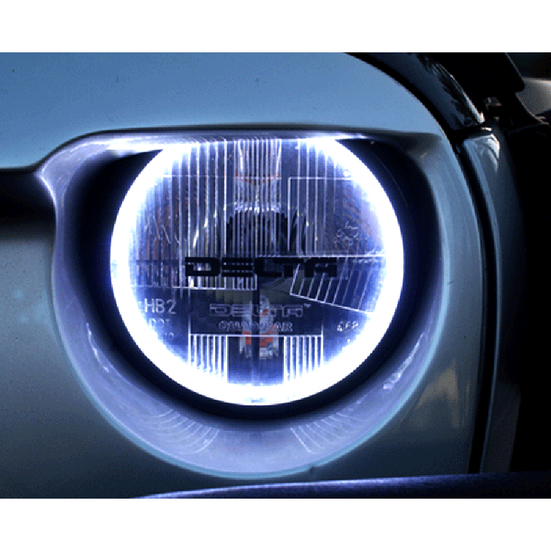 Delta Quad-Bar LED Halo Headlights, 25 Watt - Pair