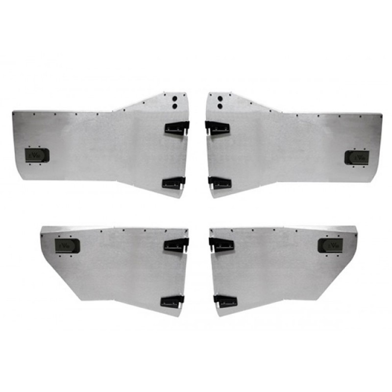 EVO MFG Front and Rear Half Door Set - Raw Aluminum