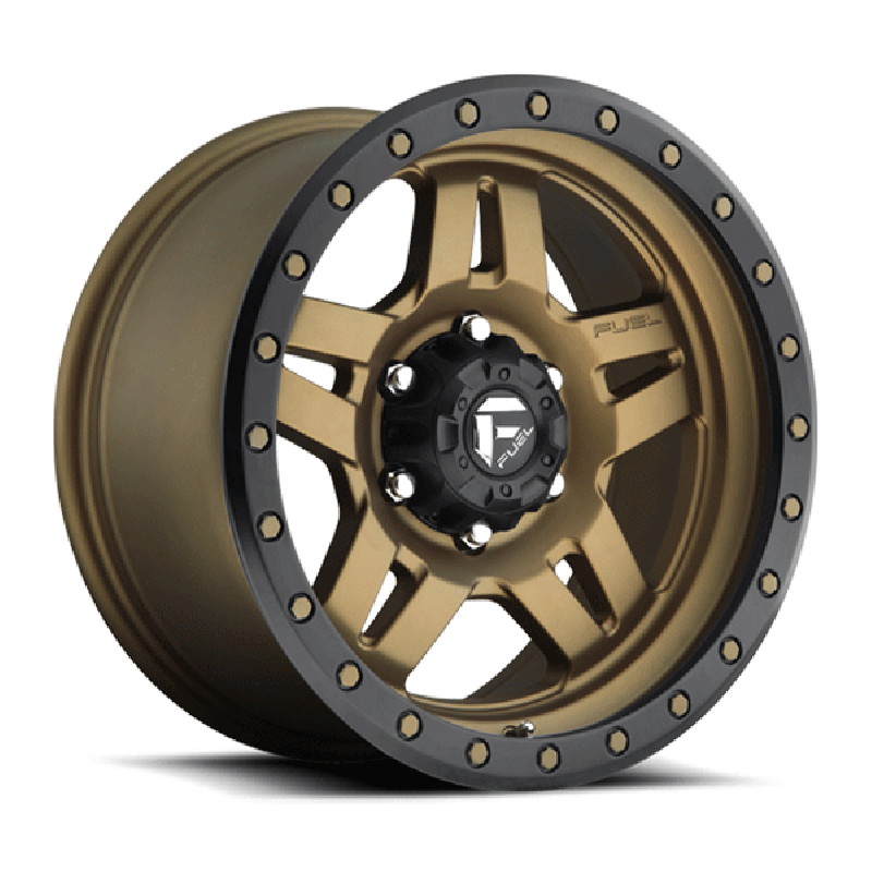 Fuel Off-Road Anza Series Wheel - 18"x9" - Bolt Pattern 5x5" - Backspacing 5" - Offset 1 - Matte Bronze with Black Ring