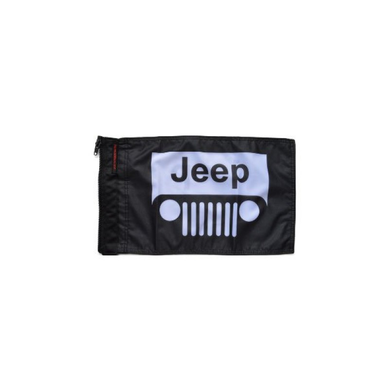 Forever Wave Jeep Grill Flag, 12" x 18" - Black