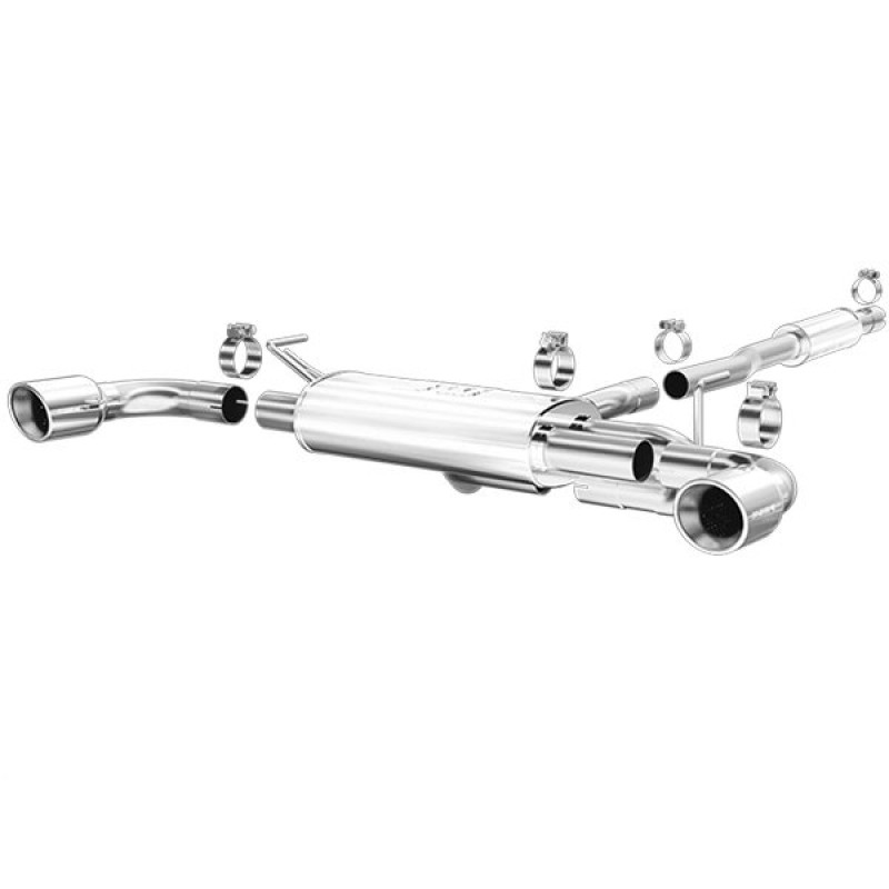 MagnaFlow MF Series 2.5" Performance Cat-Back Exhaust System, Dual Outlet - Stainless Steel