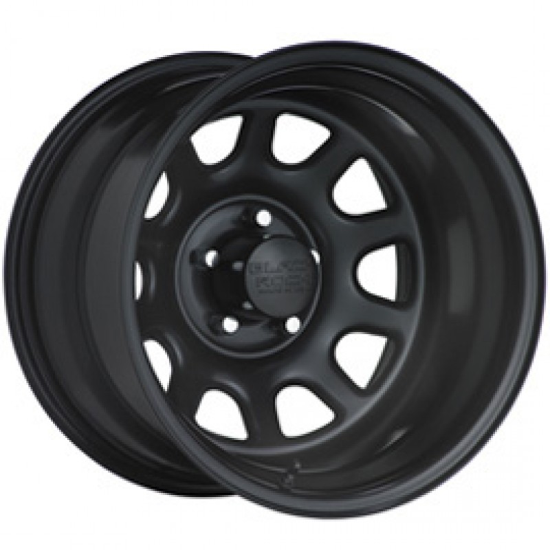 Black Rock Steel Wheel 942 Type D - 16x8" - Bolt Pattern 5x5" - Back Spacing 4.25" - Satin Black