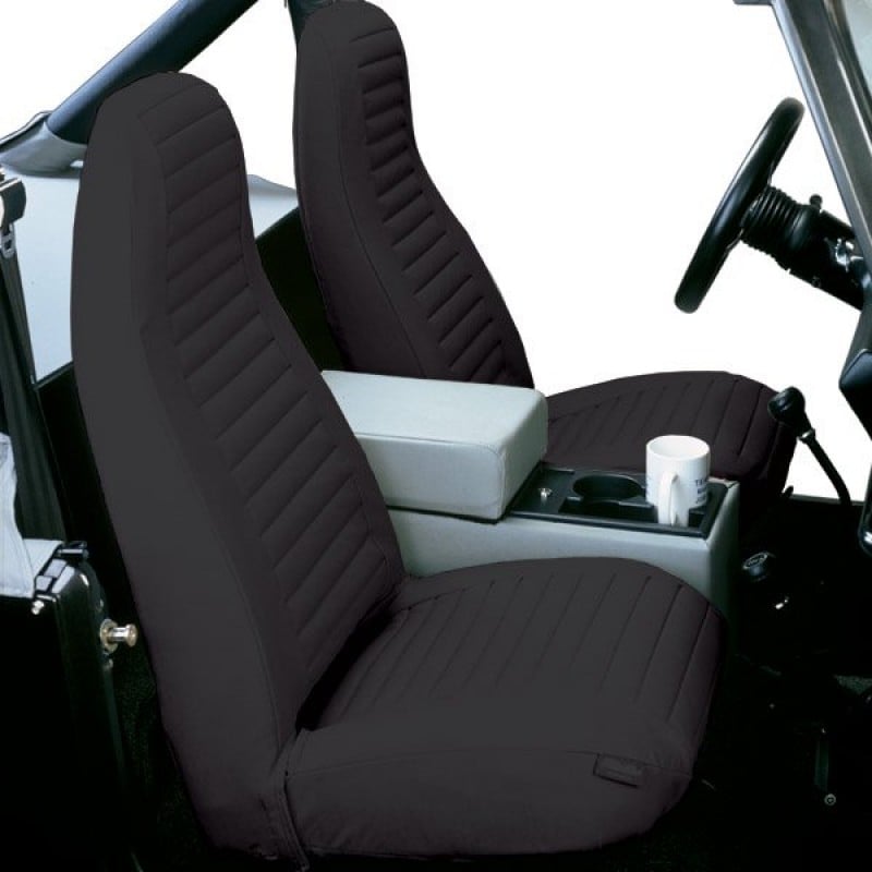 Bestop Seat Cover High Back Bucket Pair Black Denim | Best Prices & Reviews  at Morris 4x4