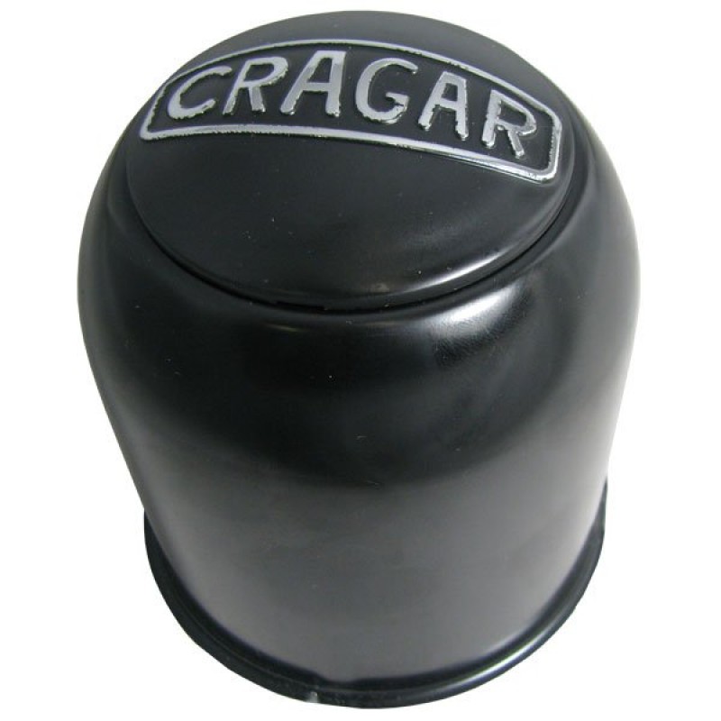Cragar Open Center Cap With Logo Plug, Black, 1 Needed per Front Wheel