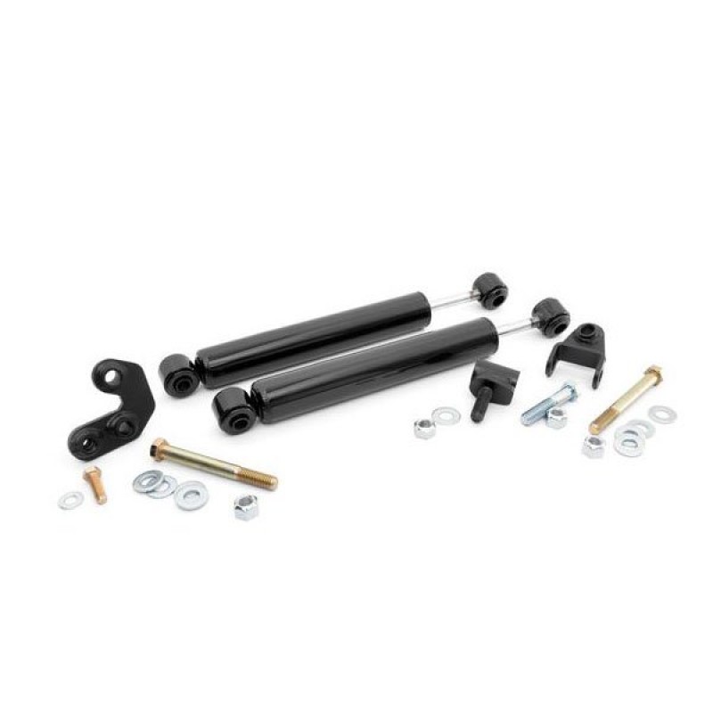 Rough Country Dual Steering Stabilizer - 2.5-6.5" Lift for Jeep Cherokee XJ/Comanche MJ/Wrangler TJ
