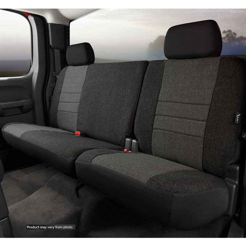 Fia Oe Tweed Custom Fit Seat Covers, Rear Seat, Two Tone Charcoal