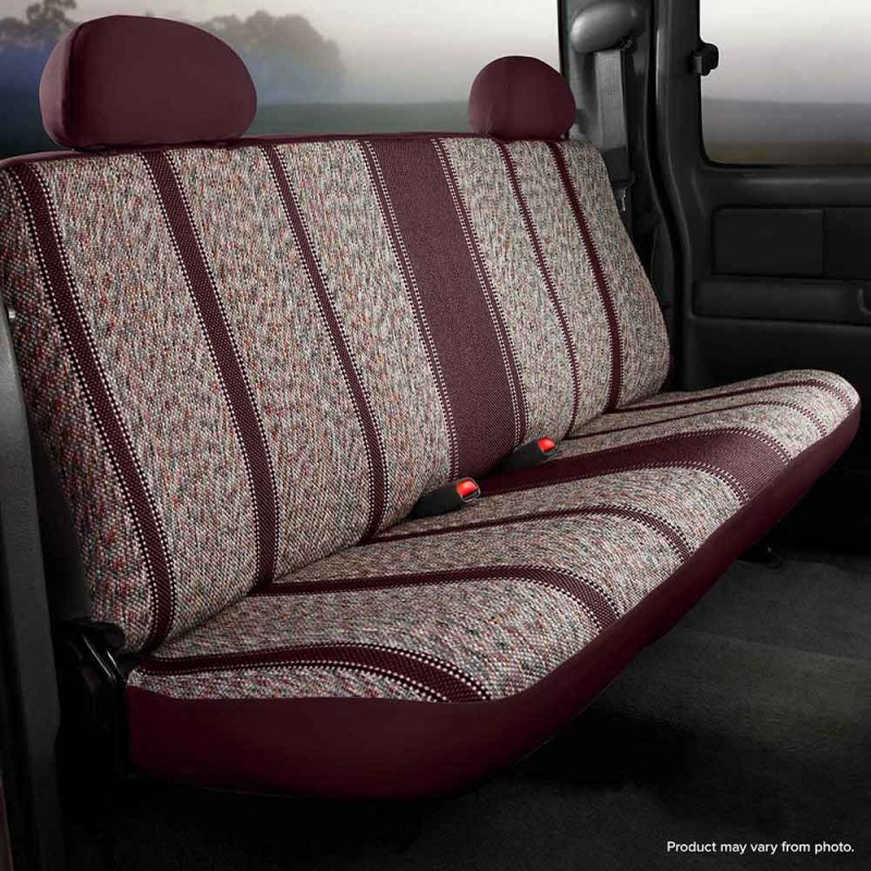 Fia Wrangler Saddle Blanket Custom Fit Seat Covers, Rear Seat, Wine