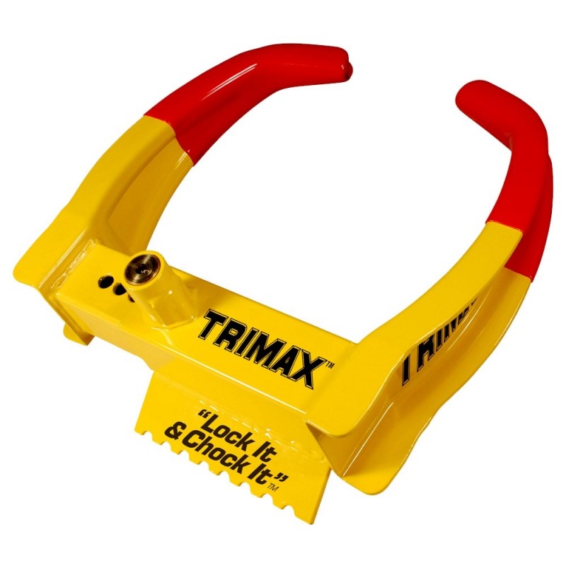 Trimax Deluxe Universal Wheel Chock Lock, Dual Action Design