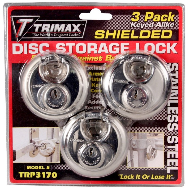 Trimax Keyed Alike of TRP170, Stainless Steel - 3 Pack