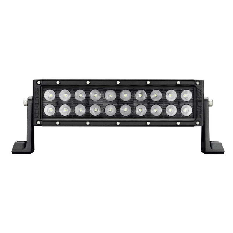 KC HiLiTES 10" C-Series Dual Row LED Light Bar Kit, Combo Beam - Clear