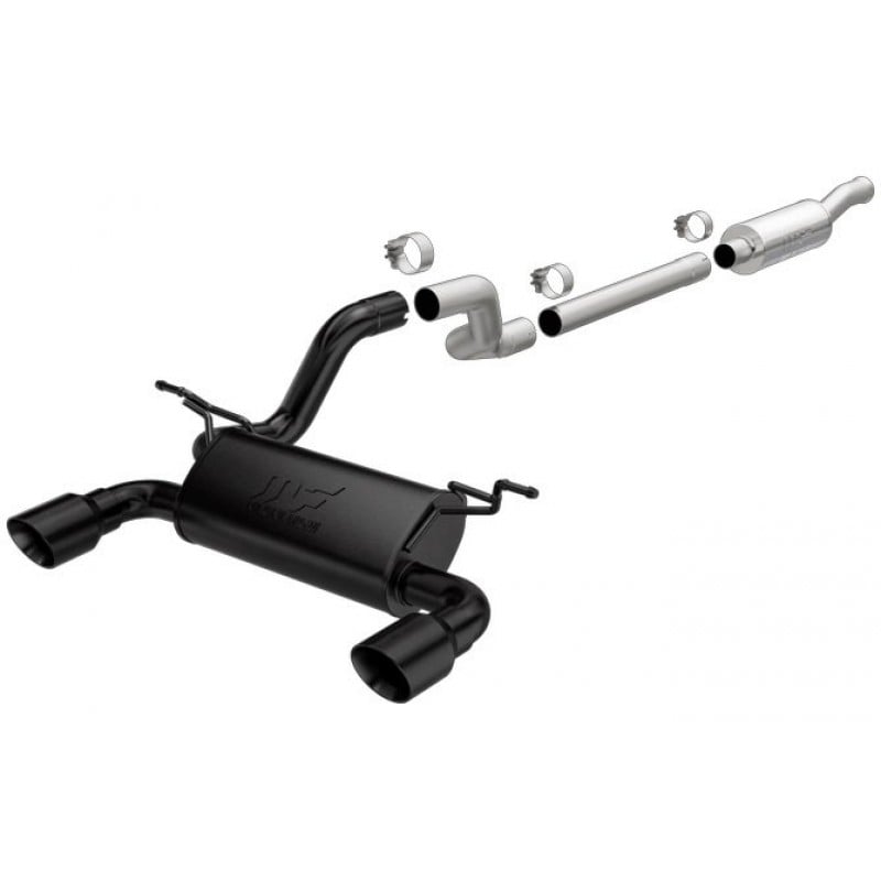 MagnaFlow MF Series 3" Performance Cat-Back Exhaust System, Dual Outlet - Stainless Steel with Black Coating