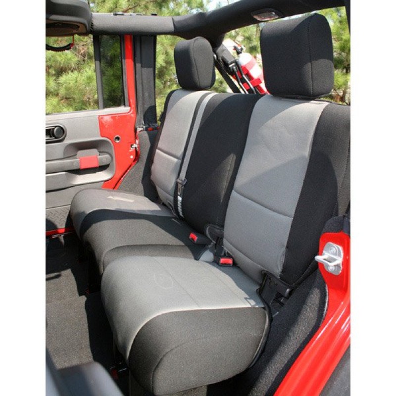 Rugged Ridge Neoprene Rear Seat Cover - Black & Gray