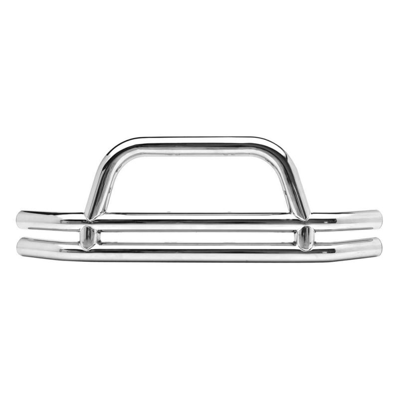 Smittybilt Tubular Front Bumper with Hoop Stainless Steel